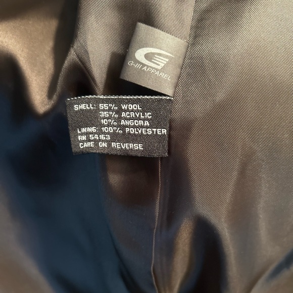 NWT JNY Wool blend brown long pea coat size 10 - Picture 7 of 11